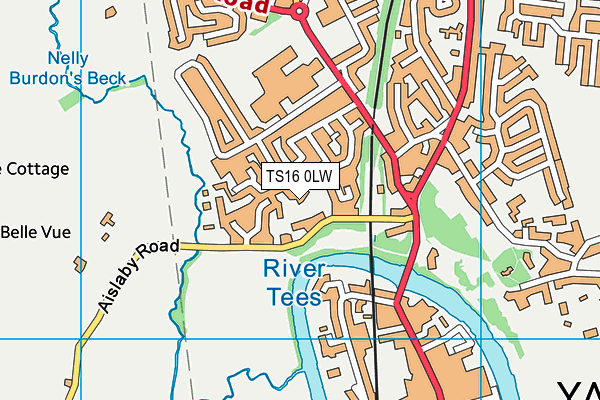 TS16 0LW map - OS VectorMap District (Ordnance Survey) TS16 0LW map - OS VectorMap District (Ordnance Survey)