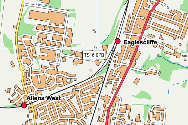 TS16 0PB map - OS VectorMap District (Ordnance Survey) TS16 0PB map - OS VectorMap District (Ordnance Survey)