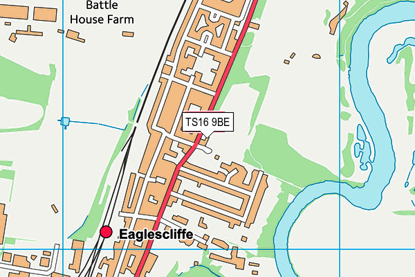 TS16 9BE map - OS VectorMap District (Ordnance Survey) TS16 9BE map - OS VectorMap District (Ordnance Survey)