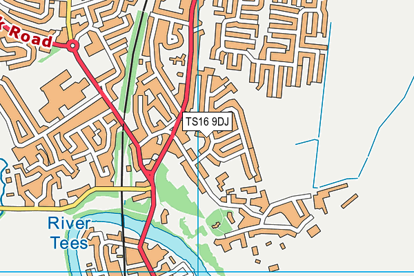 TS16 9DJ map - OS VectorMap District (Ordnance Survey) TS16 9DJ map - OS VectorMap District (Ordnance Survey)