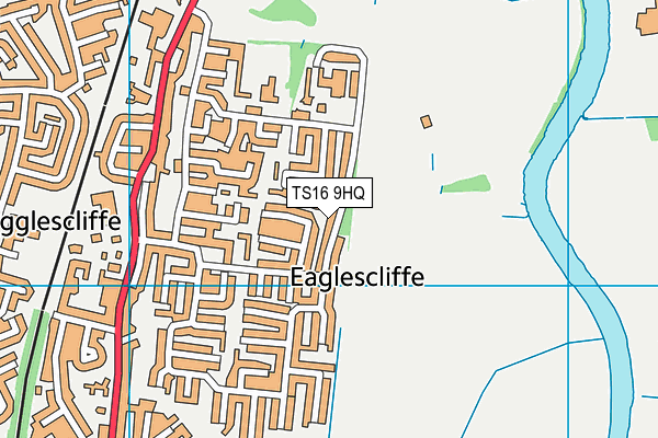 TS16 9HQ map - OS VectorMap District (Ordnance Survey)