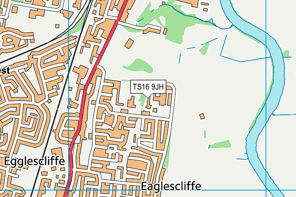 TS16 9JH map - OS VectorMap District (Ordnance Survey) TS16 9JH map - OS VectorMap District (Ordnance Survey)