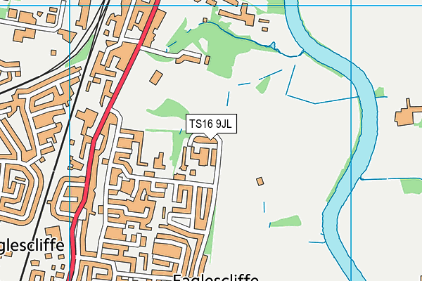 TS16 9JL map - OS VectorMap District (Ordnance Survey) TS16 9JL map - OS VectorMap District (Ordnance Survey)