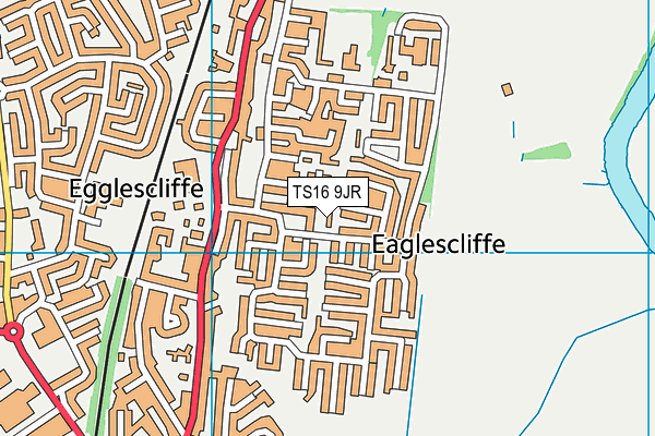 TS16 9JR map - OS VectorMap District (Ordnance Survey) TS16 9JR map - OS VectorMap District (Ordnance Survey)