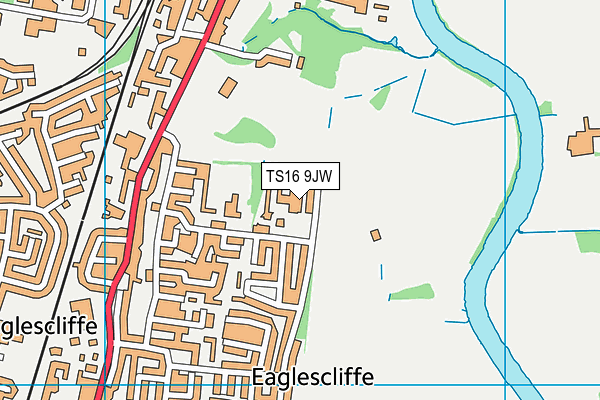 TS16 9JW map - OS VectorMap District (Ordnance Survey) TS16 9JW map - OS VectorMap District (Ordnance Survey)