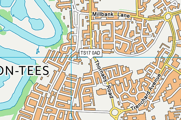 TS17 0AD map - OS VectorMap District (Ordnance Survey) TS17 0AD map - OS VectorMap District (Ordnance Survey)