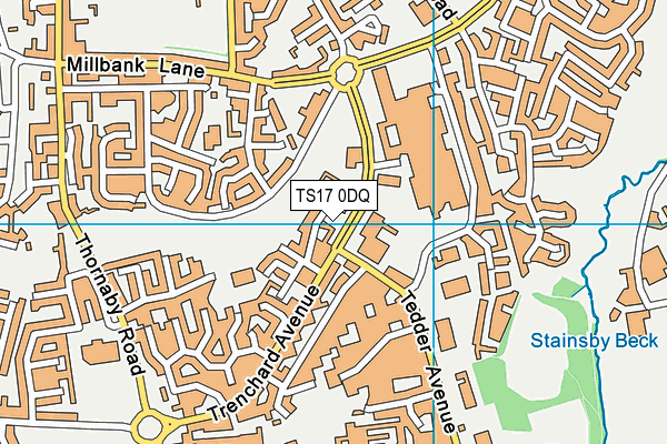 TS17 0DQ map - OS VectorMap District (Ordnance Survey) TS17 0DQ map - OS VectorMap District (Ordnance Survey)