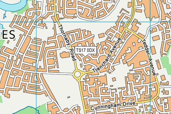 TS17 0DX map - OS VectorMap District (Ordnance Survey) TS17 0DX map - OS VectorMap District (Ordnance Survey)