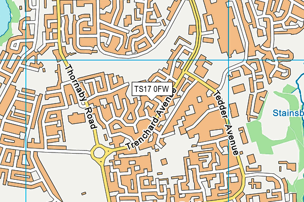 TS17 0FW map - OS VectorMap District (Ordnance Survey) TS17 0FW map - OS VectorMap District (Ordnance Survey)