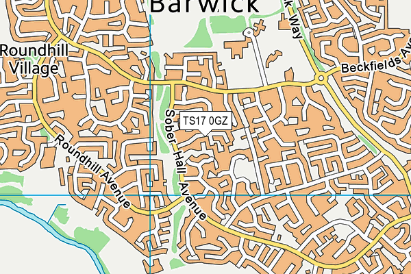 TS17 0GZ map - OS VectorMap District (Ordnance Survey) TS17 0GZ map - OS VectorMap District (Ordnance Survey)