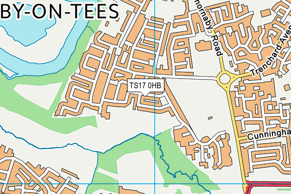 TS17 0HB map - OS VectorMap District (Ordnance Survey) TS17 0HB map - OS VectorMap District (Ordnance Survey)