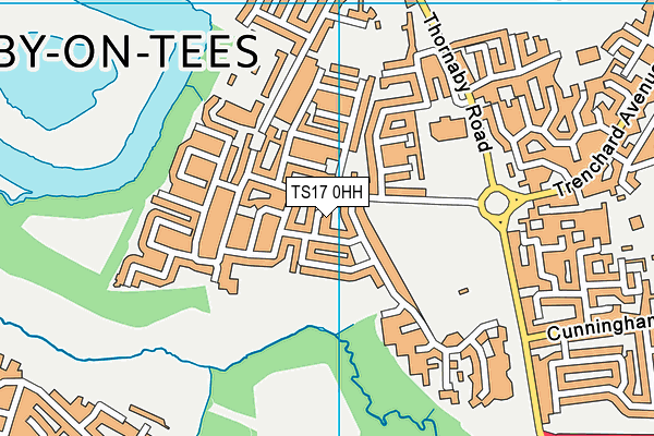 TS17 0HH map - OS VectorMap District (Ordnance Survey) TS17 0HH map - OS VectorMap District (Ordnance Survey)
