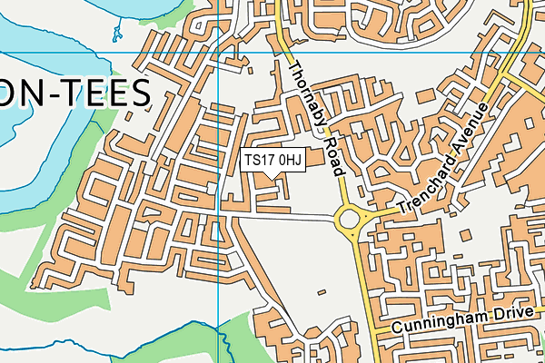 TS17 0HJ map - OS VectorMap District (Ordnance Survey) TS17 0HJ map - OS VectorMap District (Ordnance Survey)