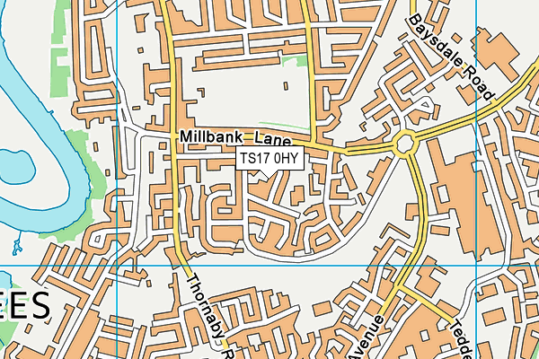 TS17 0HY map - OS VectorMap District (Ordnance Survey) TS17 0HY map - OS VectorMap District (Ordnance Survey)