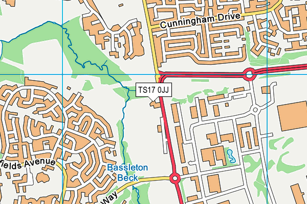TS17 0JJ map - OS VectorMap District (Ordnance Survey) TS17 0JJ map - OS VectorMap District (Ordnance Survey)