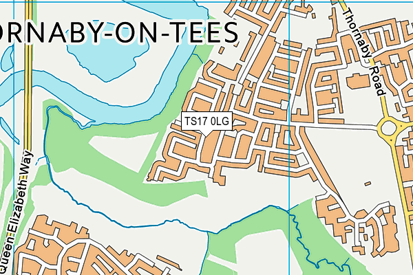 TS17 0LG map - OS VectorMap District (Ordnance Survey)