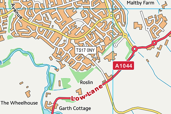 TS17 0NY map - OS VectorMap District (Ordnance Survey) TS17 0NY map - OS VectorMap District (Ordnance Survey)