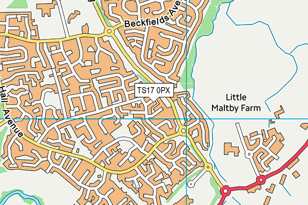 TS17 0PX map - OS VectorMap District (Ordnance Survey) TS17 0PX map - OS VectorMap District (Ordnance Survey)