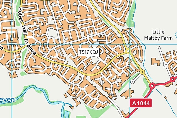 TS17 0QJ map - OS VectorMap District (Ordnance Survey) TS17 0QJ map - OS VectorMap District (Ordnance Survey)