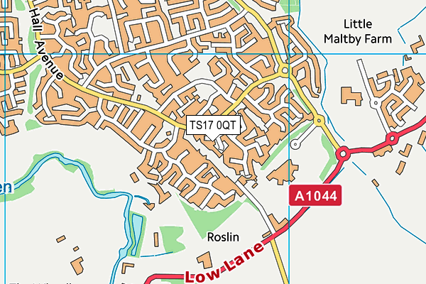 TS17 0QT map - OS VectorMap District (Ordnance Survey)