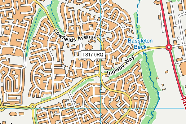TS17 0RQ map - OS VectorMap District (Ordnance Survey) TS17 0RQ map - OS VectorMap District (Ordnance Survey)