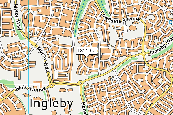 TS17 0TJ map - OS VectorMap District (Ordnance Survey) TS17 0TJ map - OS VectorMap District (Ordnance Survey)