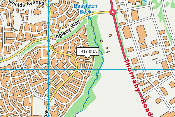 TS17 0UA map - OS VectorMap District (Ordnance Survey) TS17 0UA map - OS VectorMap District (Ordnance Survey)