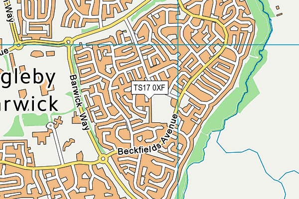 TS17 0XF map - OS VectorMap District (Ordnance Survey) TS17 0XF map - OS VectorMap District (Ordnance Survey)