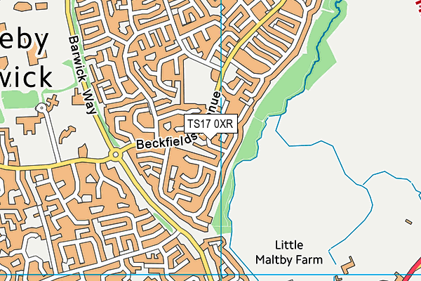 TS17 0XR map - OS VectorMap District (Ordnance Survey) TS17 0XR map - OS VectorMap District (Ordnance Survey)