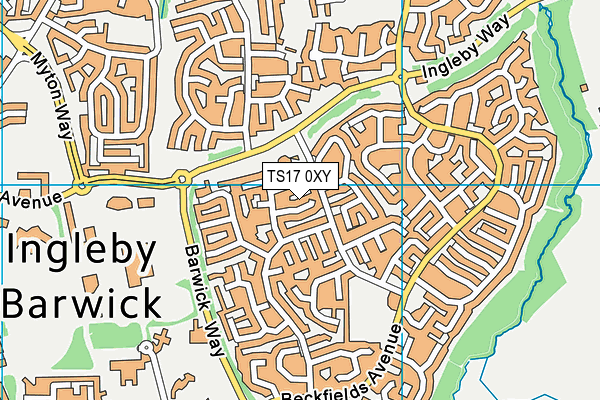 TS17 0XY map - OS VectorMap District (Ordnance Survey) TS17 0XY map - OS VectorMap District (Ordnance Survey)