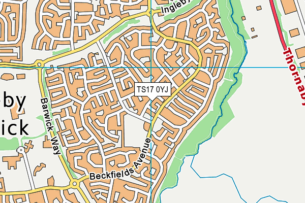 TS17 0YJ map - OS VectorMap District (Ordnance Survey) TS17 0YJ map - OS VectorMap District (Ordnance Survey)