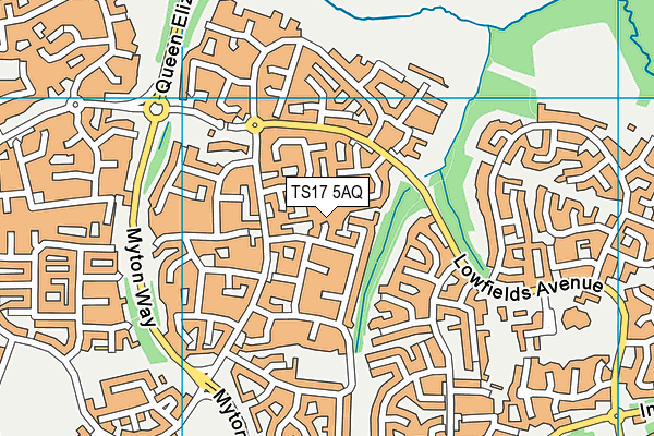 TS17 5AQ map - OS VectorMap District (Ordnance Survey) TS17 5AQ map - OS VectorMap District (Ordnance Survey)
