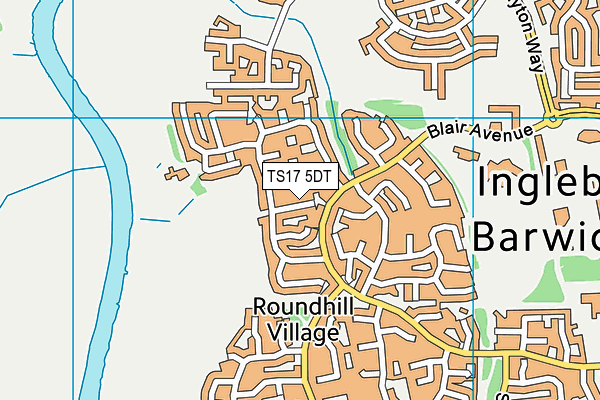 TS17 5DT map - OS VectorMap District (Ordnance Survey) TS17 5DT map - OS VectorMap District (Ordnance Survey)