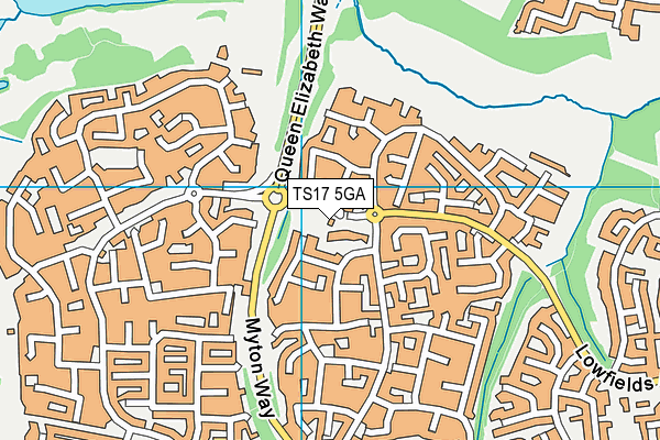 TS17 5GA map - OS VectorMap District (Ordnance Survey) TS17 5GA map - OS VectorMap District (Ordnance Survey)
