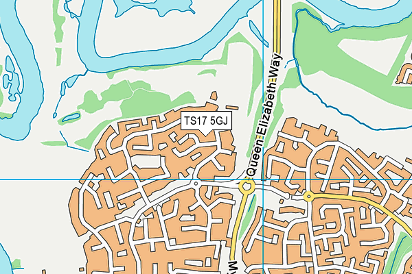 TS17 5GJ map - OS VectorMap District (Ordnance Survey) TS17 5GJ map - OS VectorMap District (Ordnance Survey)