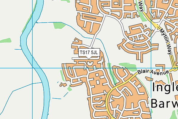 TS17 5JL map - OS VectorMap District (Ordnance Survey) TS17 5JL map - OS VectorMap District (Ordnance Survey)