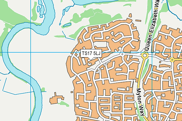 TS17 5LJ map - OS VectorMap District (Ordnance Survey) TS17 5LJ map - OS VectorMap District (Ordnance Survey)