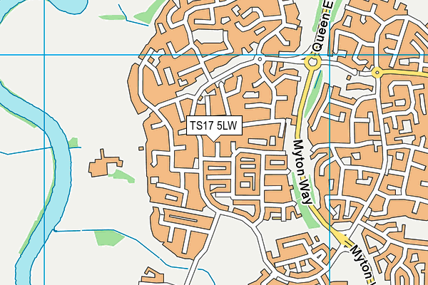 TS17 5LW map - OS VectorMap District (Ordnance Survey) TS17 5LW map - OS VectorMap District (Ordnance Survey)