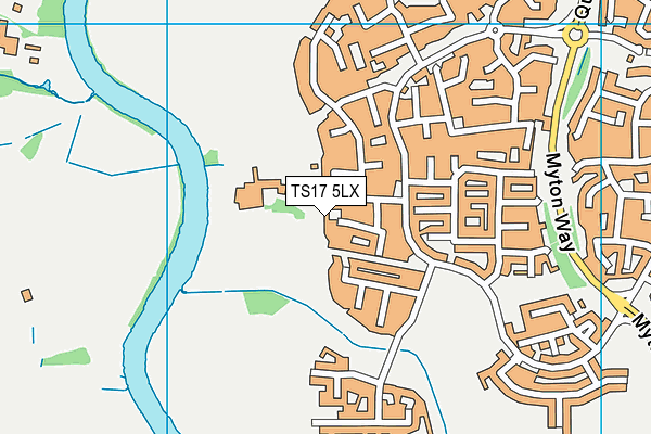 TS17 5LX map - OS VectorMap District (Ordnance Survey) TS17 5LX map - OS VectorMap District (Ordnance Survey)