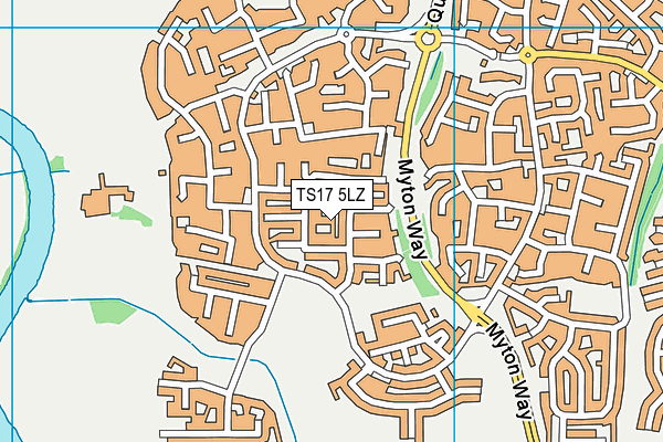TS17 5LZ map - OS VectorMap District (Ordnance Survey) TS17 5LZ map - OS VectorMap District (Ordnance Survey)