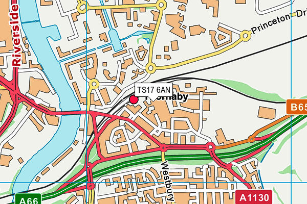 TS17 6AN map - OS VectorMap District (Ordnance Survey) TS17 6AN map - OS VectorMap District (Ordnance Survey)