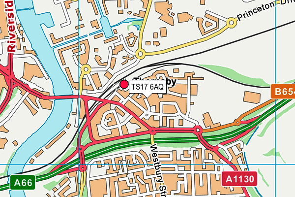 TS17 6AQ map - OS VectorMap District (Ordnance Survey)