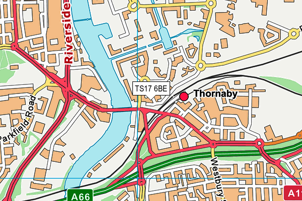 TS17 6BE map - OS VectorMap District (Ordnance Survey) TS17 6BE map - OS VectorMap District (Ordnance Survey)