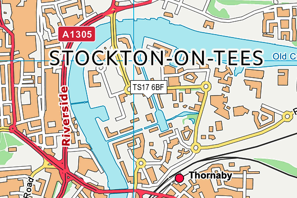 TS17 6BF map - OS VectorMap District (Ordnance Survey) TS17 6BF map - OS VectorMap District (Ordnance Survey)