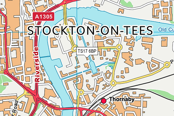 TS17 6BP map - OS VectorMap District (Ordnance Survey) TS17 6BP map - OS VectorMap District (Ordnance Survey)