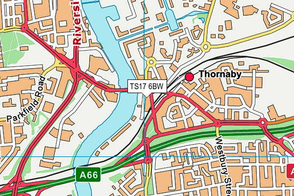 TS17 6BW map - OS VectorMap District (Ordnance Survey) TS17 6BW map - OS VectorMap District (Ordnance Survey)
