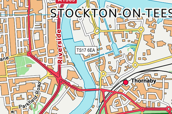TS17 6EA map - OS VectorMap District (Ordnance Survey) TS17 6EA map - OS VectorMap District (Ordnance Survey)