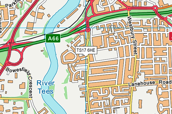 TS17 6HE map - OS VectorMap District (Ordnance Survey) TS17 6HE map - OS VectorMap District (Ordnance Survey)