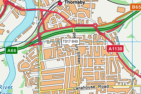 TS17 6HX map - OS VectorMap District (Ordnance Survey) TS17 6HX map - OS VectorMap District (Ordnance Survey)