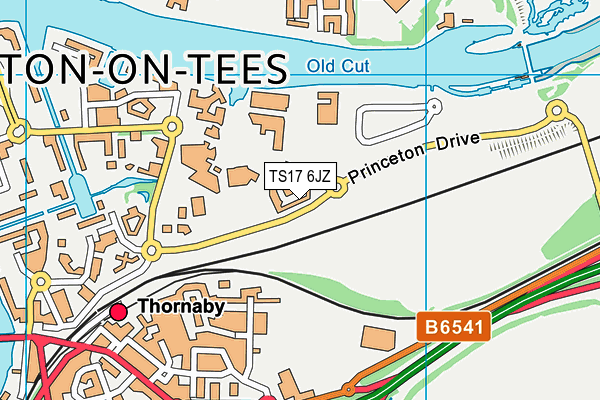 TS17 6JZ map - OS VectorMap District (Ordnance Survey) TS17 6JZ map - OS VectorMap District (Ordnance Survey)